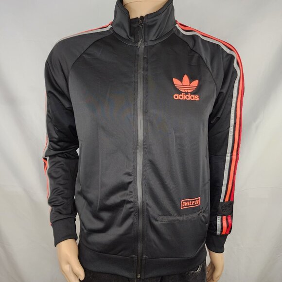 Adidas Original Chile 20 H65538 Track Top Black Jacket New Mens Sz Small - Picture 1 of 12